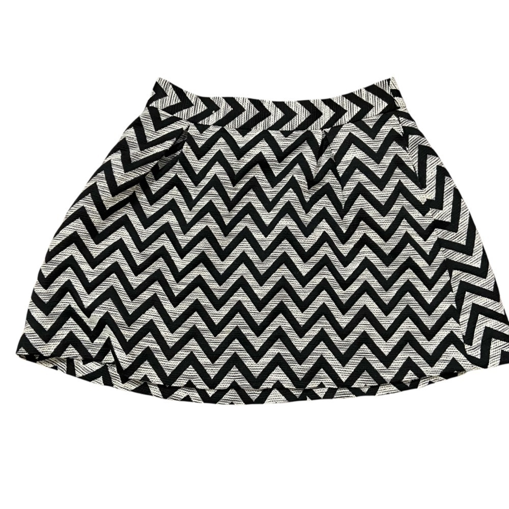 Banana Republic Heritage Collection A Line Pleated Skirt Size 10 Black White